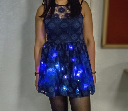 A dress made out of LEDs that twinkle like stars.