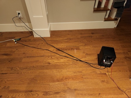 Fake dog barking for home security while on vacation.