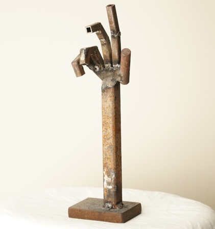 A withered hand I welded out of scrap metal.