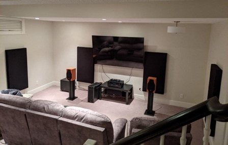 Panels for acoustic treatment in my home theatre.