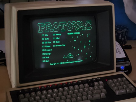 A retro dumb terminal interface at my local makerspace.